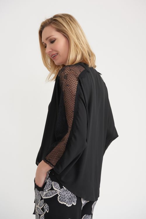 Joseph Ribkoff Black Blouse Style 203685