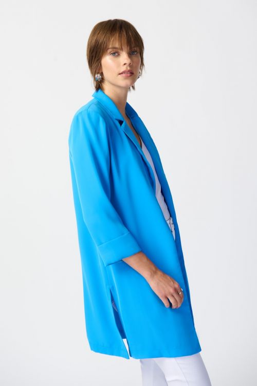 Joseph Ribkoff French Blue Classic Long Blazer Style 211361