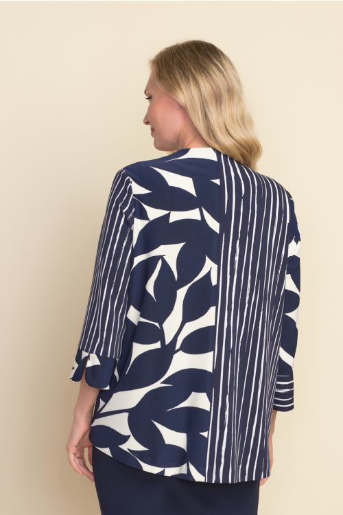 Joseph Ribkoff Midnight Blue/White Jacket Style 212046