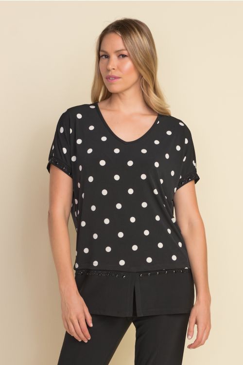 Joseph Ribkoff Black/Vanilla Top Style 212172