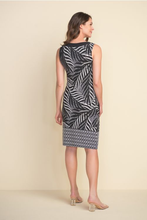 Joseph Ribkoff Black/Vanilla Dress Style 212187