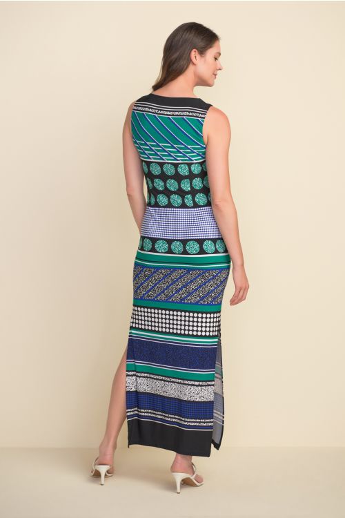 Joseph Ribkoff Green/Blue/Black Dress Style 212276