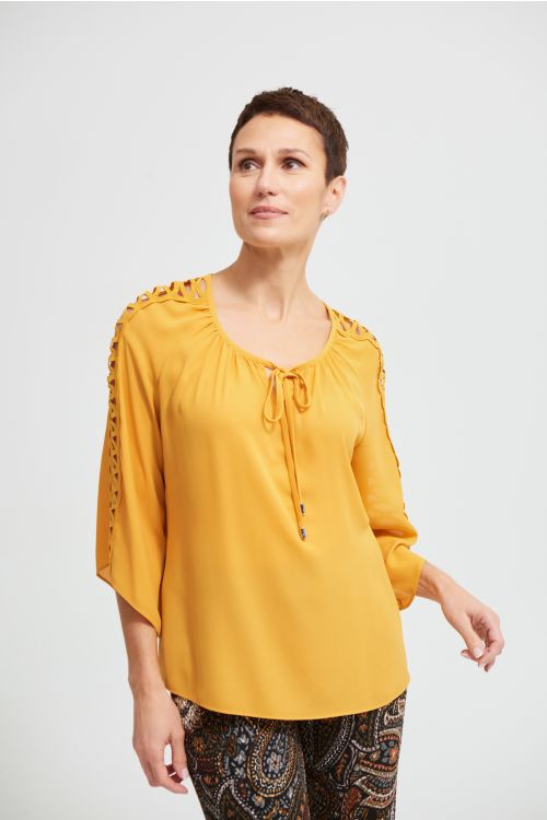 Joseph Ribkoff Marigold Georgette Top Style 213111