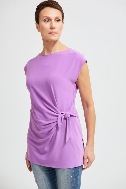 Joseph Ribkoff Hydrangea Draped sleeveless Top Style 213119