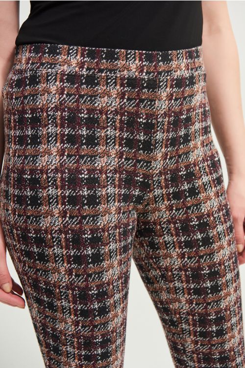 Joseph Ribkoff Jacquard Black/Multi Slim Leg Pant Style 213628