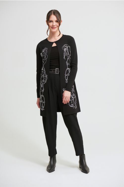 Joseph Ribkoff Black/Vanilla Cardigan Style 213959