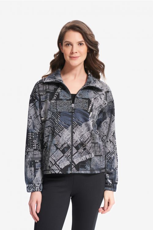 Joseph Ribkoff Black/Grey Jacket Style 214183