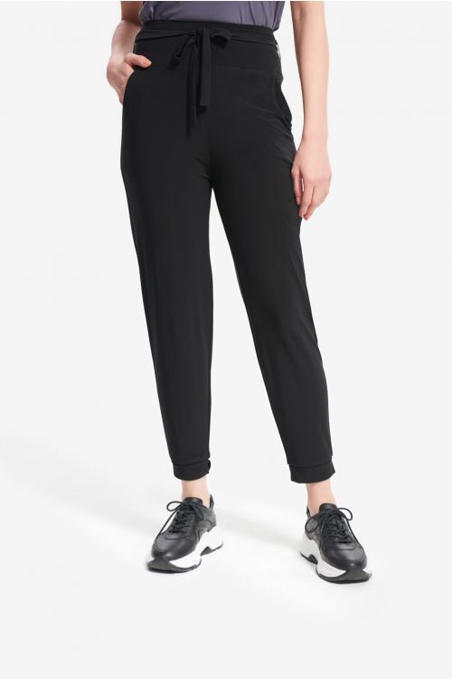 Joseph Ribkoff Black Drawstring Pant Style 214250 - Main Image