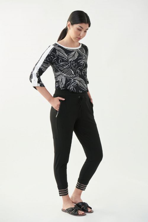 Joseph Ribkoff Black Jogger Pant Style 221370