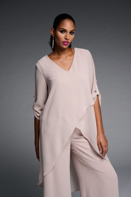 Joseph Ribkoff Champagne Chiffon Tunic Style 223740