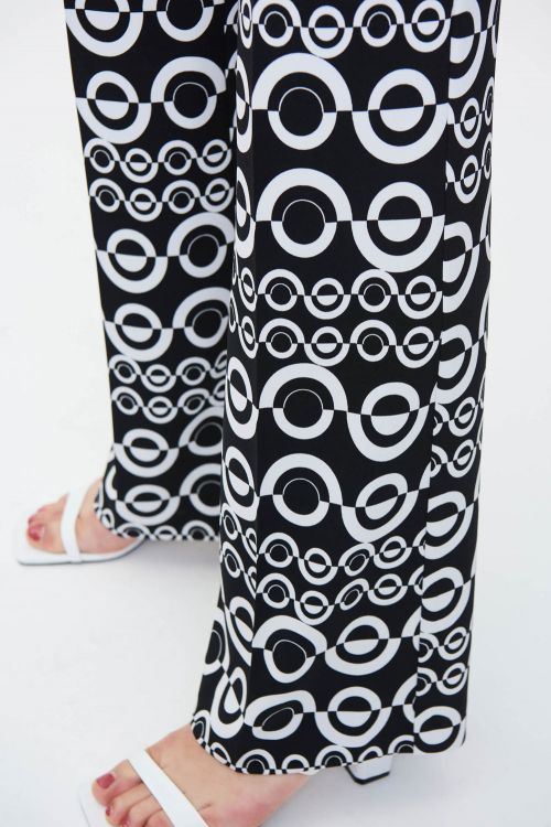 Joseph Ribkoff Black/Vanilla Geometric Print Pants Style 231091