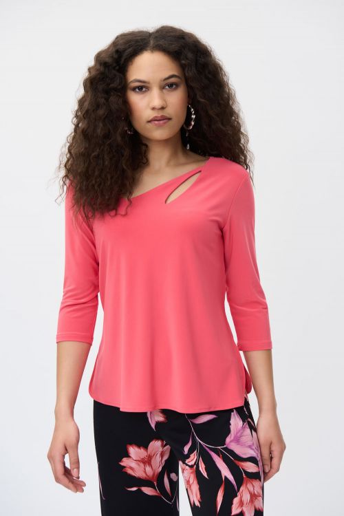 Joseph Ribkoff Calypso Coral Top Style 231115