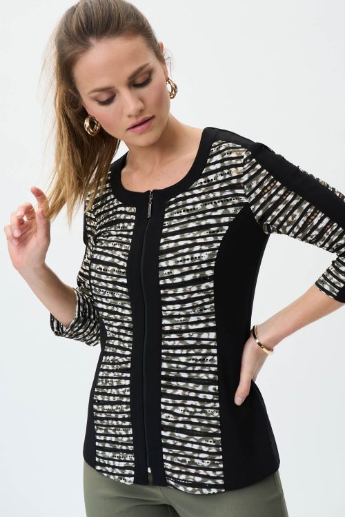 Joseph Ribkoff Black/Multi Jacket Style 231174