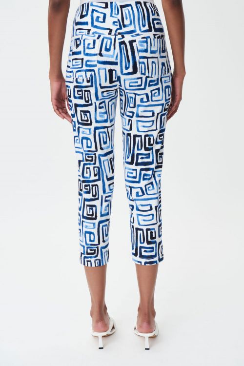 Joseph Ribkoff Blue/Vanilla Cropped Pants Style 232257