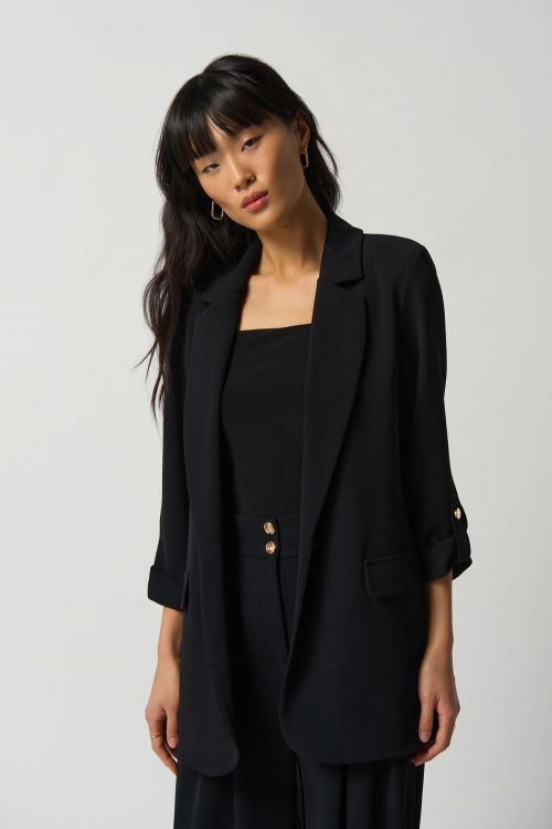 Joseph Ribkoff Black Notched Collar Blazer Style 233038