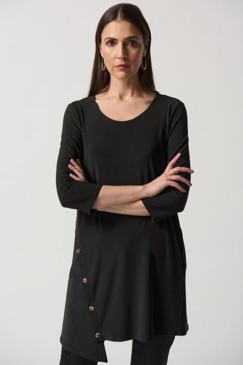 Joseph Ribkoff Black Asymmetrical Tunic Style 233153