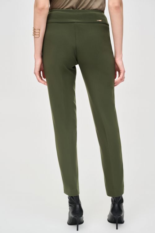 Joseph Ribkoff Iguana Bonded Silk Straight-Leg Pants Style 233180