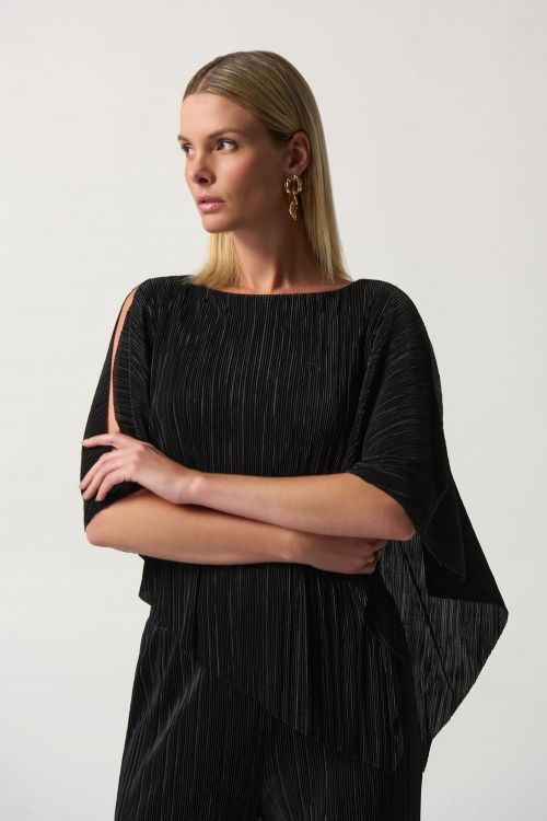 Joseph Ribkoff Black Layered Poncho Top Style 233265