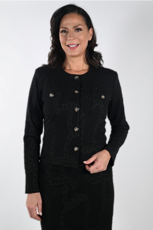 Frank Lyman Black Knit Jacket Style 233363