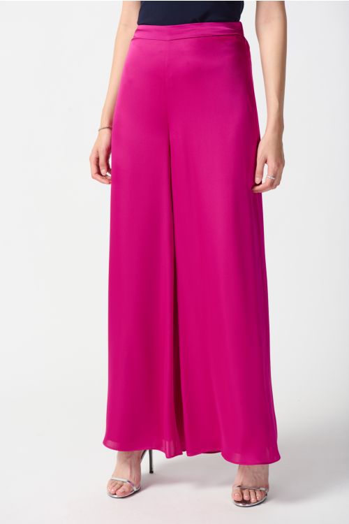 Joseph Ribkoff Opulence Satin Wide-Leg Pants Style 233785