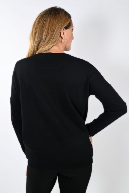 Frank Lyman Black Knit Top Style 233821U