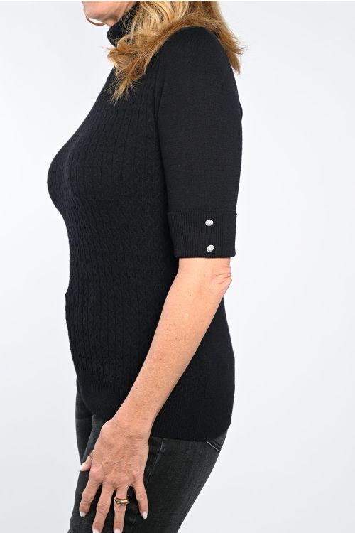 Frank Lyman Black Knit Top Style 233866U-FL