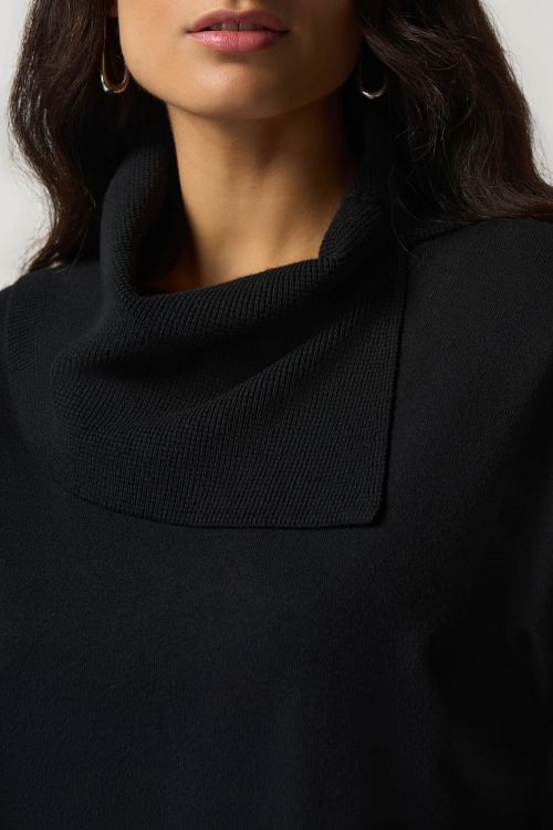 Joseph Ribkoff Black Asymmetrical Sweater Style 233955