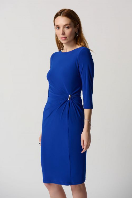 Joseph Ribkoff Royal Sapphire Sheath Dress With Ornament Detail Style 234031