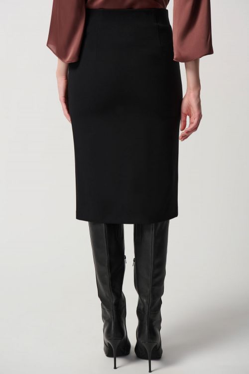 Joseph Ribkoff Black Pull-On Straight Skirt Style 234165