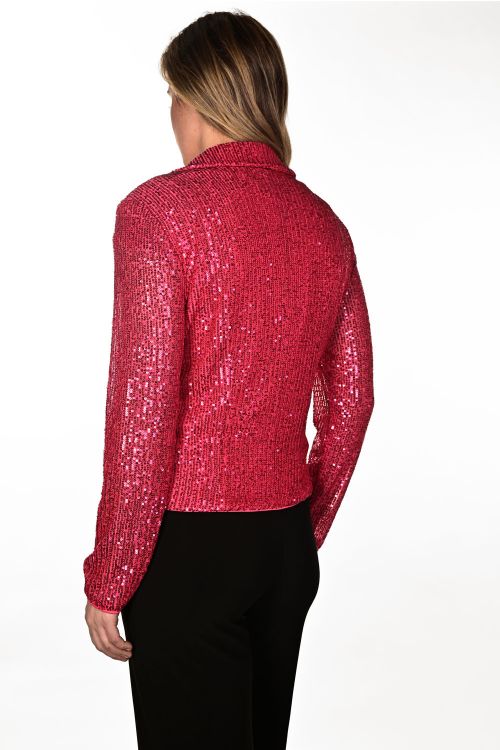 Frank Lyman Fuchsia Sequin Jacket Style 234250