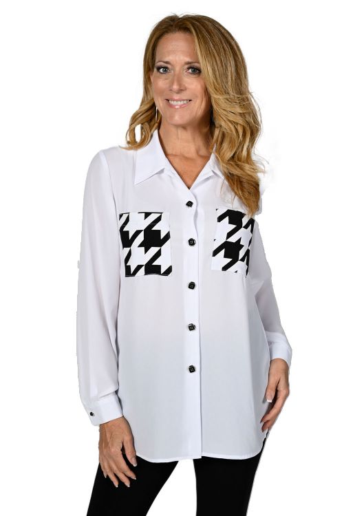 Frank Lyman Black/White Blouse Style 236398