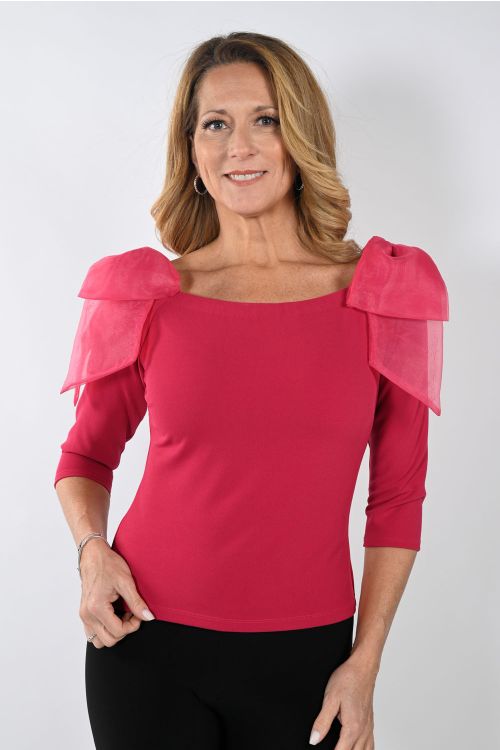 Frank Lyman Rose Knit Top Style 239143