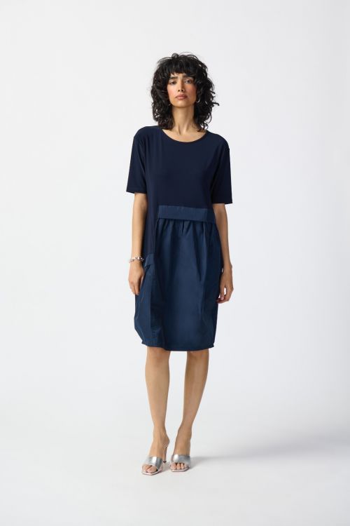 Joseph Ribkoff Midnight Blue Cocoon Dress Style 241049