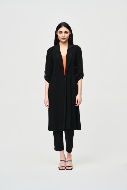 Joseph Ribkoff Black Duster Coat Style 241100