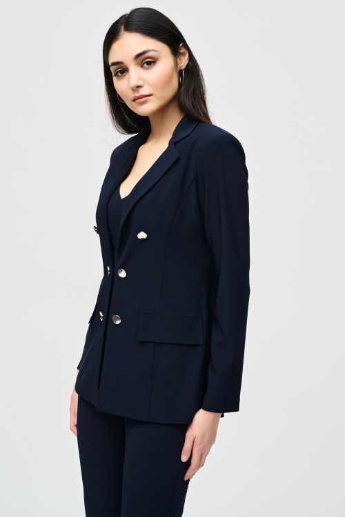 Joseph Ribkoff Midnight Blue Fitted Blazer Style 241145