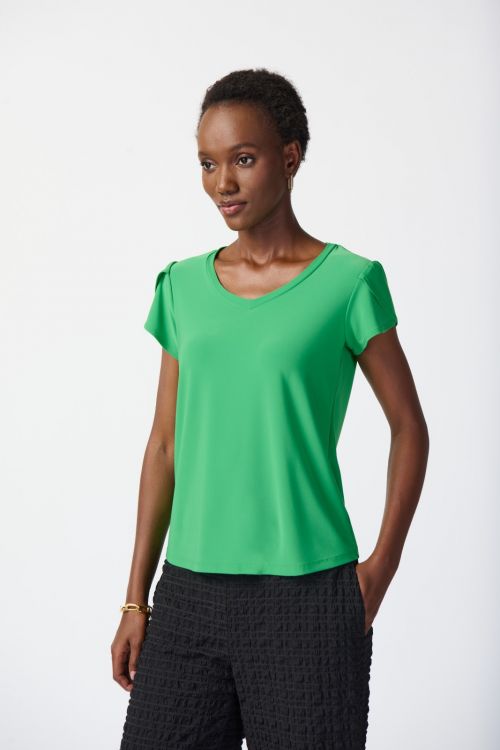 Joseph Ribkoff Island Green Short Sleeve Top Style 241179