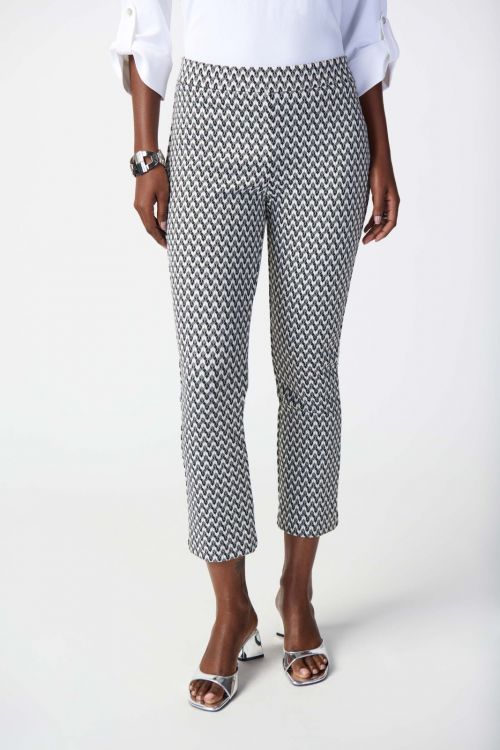 Joseph Ribkoff Black/White Geometric Print Pants Style 241224