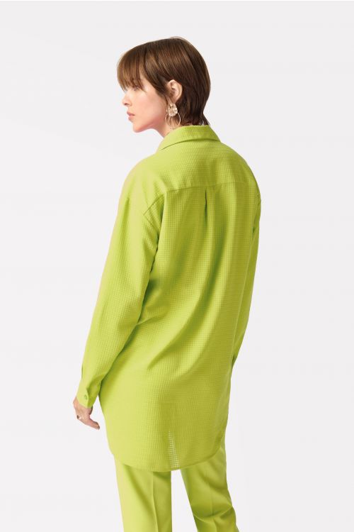 Joseph Ribkoff Key Lime Long Textured Blouse Style 241259