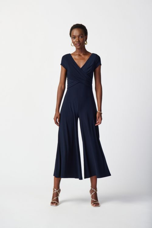 Joseph Ribkoff Midnight Blue Palazzo Leg Jumpsuit Style 241274