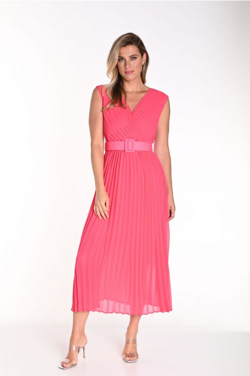 Frank Lyman Dahlia Pleated Wrap Dress Style 241370U