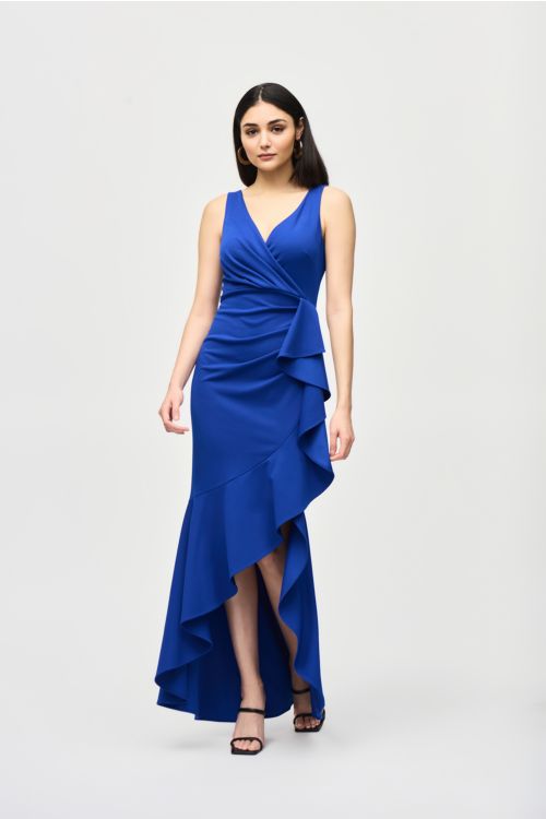 Joseph Ribkoff Royal Sapphire Trumpet Gown Style 241700