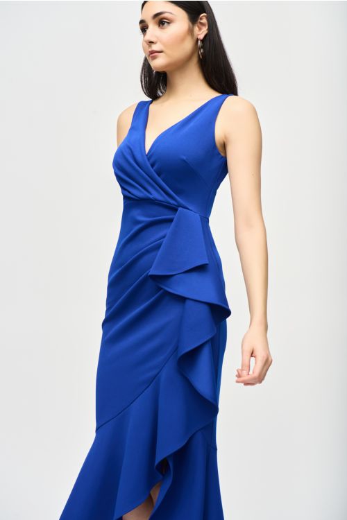 Joseph Ribkoff Royal Sapphire Trumpet Gown Style 241700