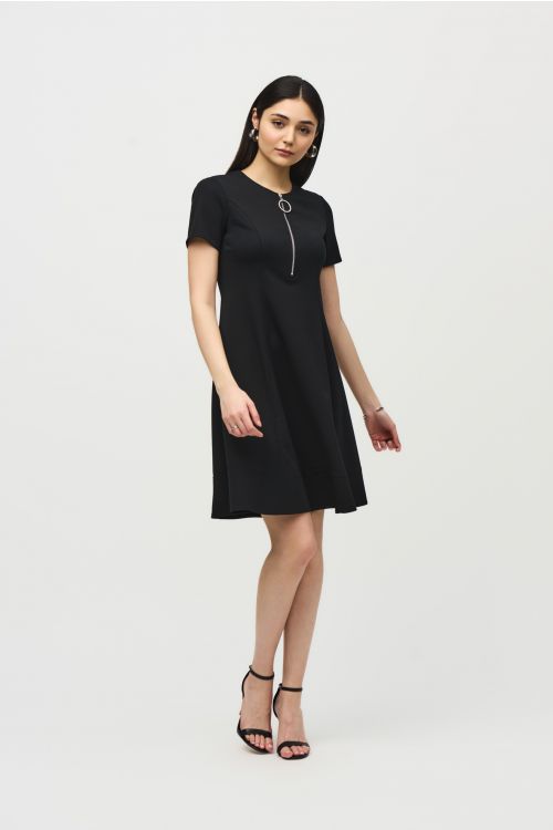 Joseph Ribkoff Black Fit and Flare Dress Style 242031