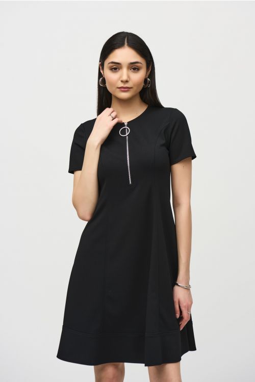 Joseph Ribkoff Black Fit and Flare Dress Style 242031