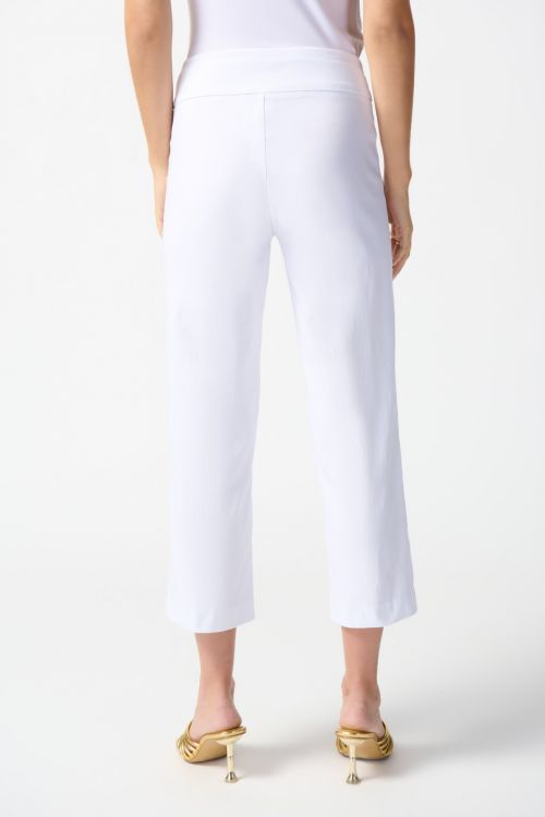 Joseph Ribkoff White Straight Crop Pants Style 242035