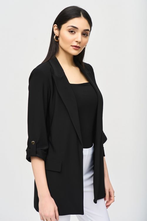 Joseph Ribkoff Black Straight Blazer Style 242060