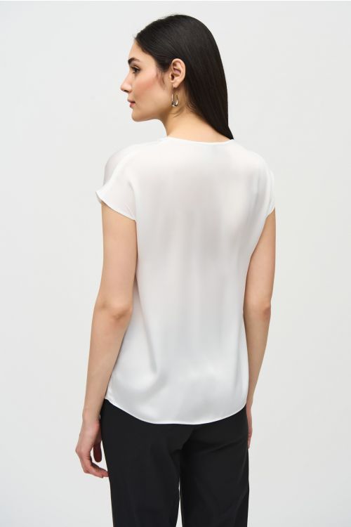 Joseph Ribkoff Vanilla Short Sleeve Top Style 242123