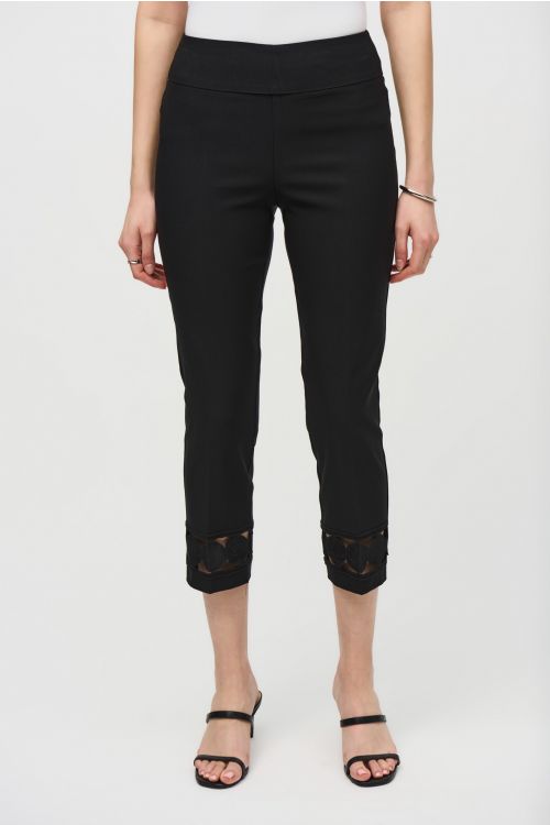 Joseph Ribkoff Black Cropped Pull-On Pants Style 242131