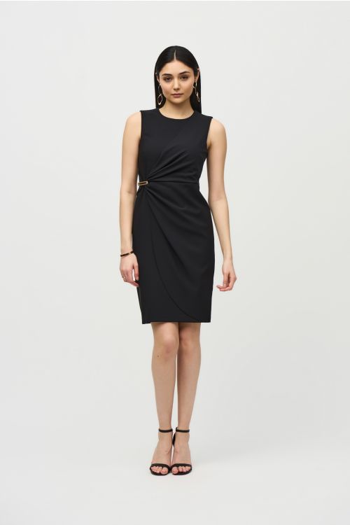 Joseph Ribkoff Black Sleeveless Sheath Dress Style 242151