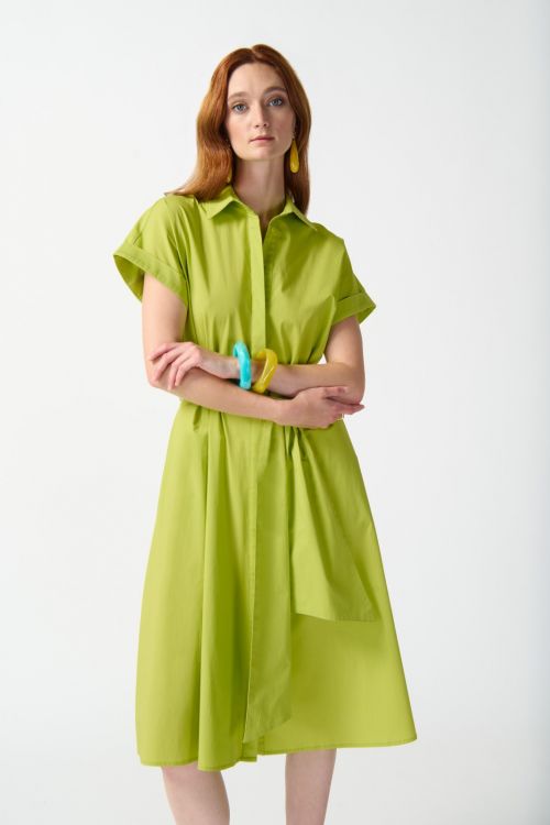 Joseph Ribkoff Key lime Fit and Flare Shirt Dress Style 242914